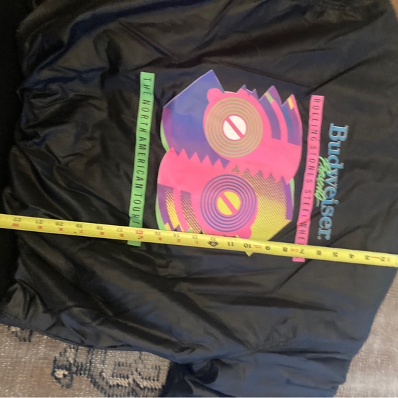 NWT Vtg 80’s 1989 Rolling Stones Steel Wheels Tour Quilted Bomber jacket! RARE - Picture 12 of 14